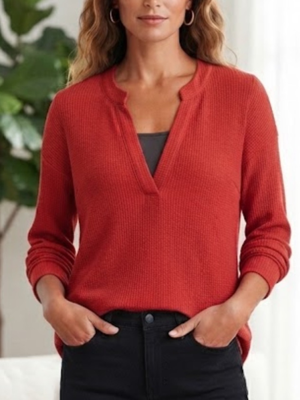 Loft Red Thermal Shirt